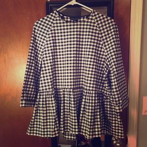 Victoria Beckham for Target gingham peplum top